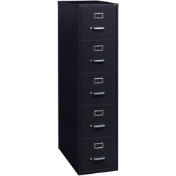 Lorell Fortress Series 5-Drawer Commercial-Grade Vertical File Steel Ball-Bearing 15"W x 26.5"D x 61.6"H (LLR-LLR4849X616)