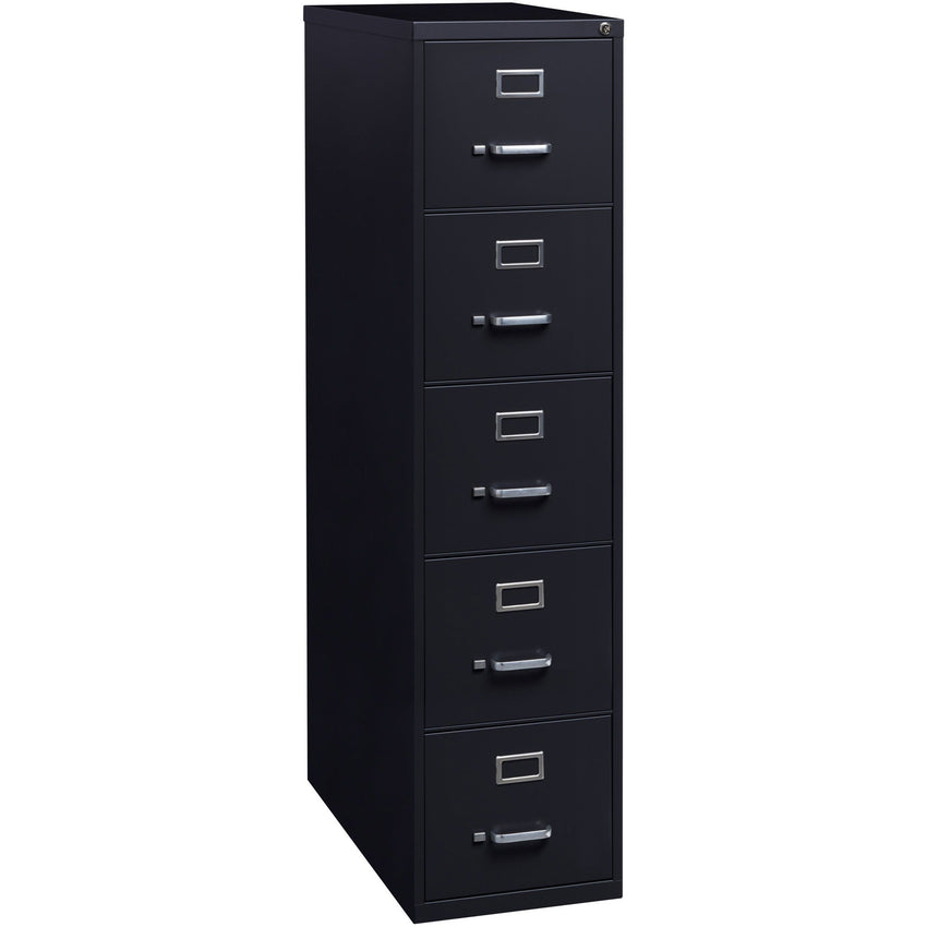 Lorell Fortress Series 5 - Drawer Commercial - Grade Vertical File Steel Ball - Bearing 15"W x 26.5"D x 61.6"H (LLR - LLR4849X616) - SchoolOutlet