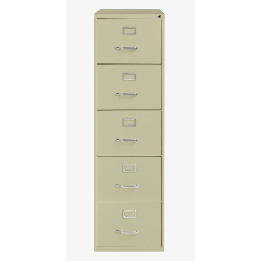 Lorell Fortress Series 5 - Drawer Commercial - Grade Vertical File Steel Ball - Bearing 18"W x 26.5"D x 61"H (LLR - LLR4850X61) - SchoolOutlet