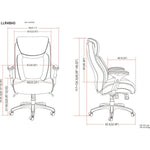 Lorell Wellness by Design Big & Tall Chair with Flexible Air Technology and Adjustable Lumbar Support 19.75'' - 22.75'' (LLR - LLR48843) - SchoolOutlet