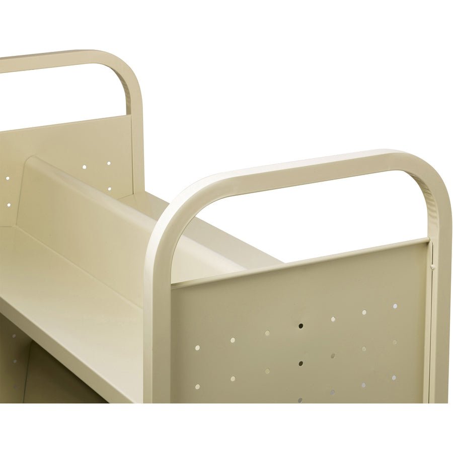 Lorell Double - Sided 6 - Shelf Book Cart with Locking Casters and 200 lb Capacity (LLR - LLR49202) - SchoolOutlet