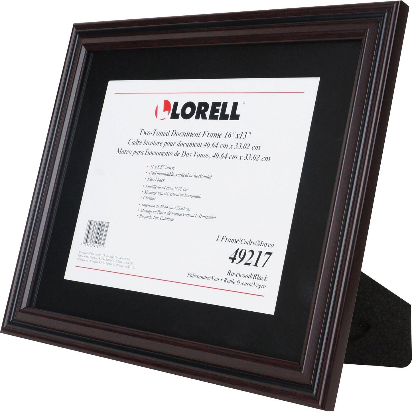 Lorell 2 - Toned Certificate Frame 13" x 16" Rosewood (LLR - LLR49217) - SchoolOutlet