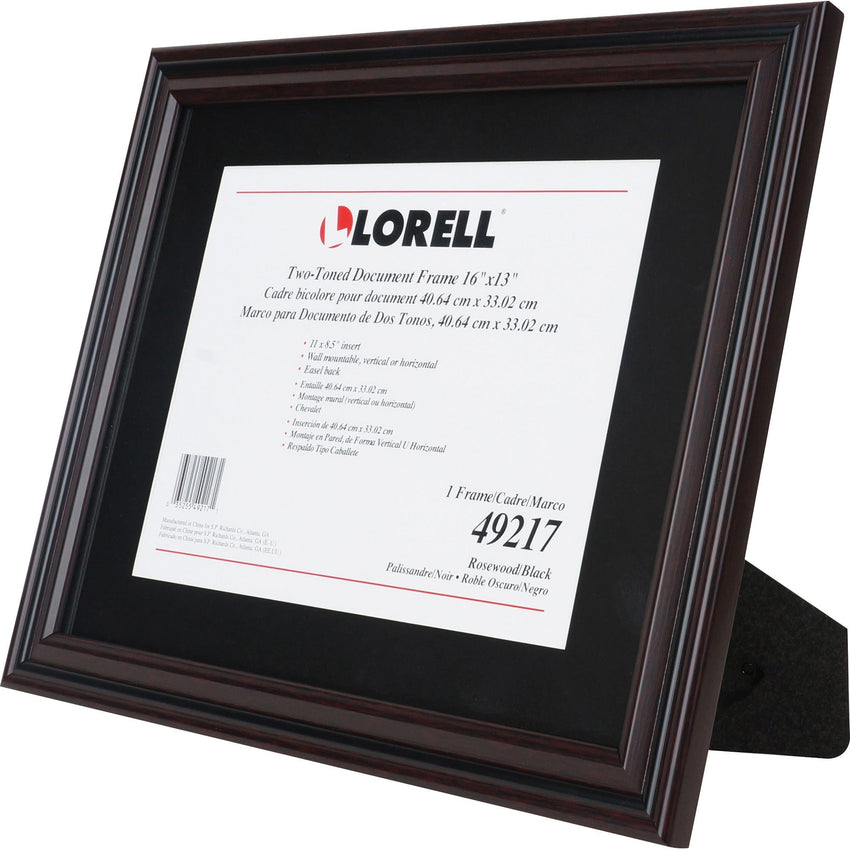 Lorell 2 - Toned Certificate Frame 13" x 16" Rosewood (LLR - LLR49217) - SchoolOutlet
