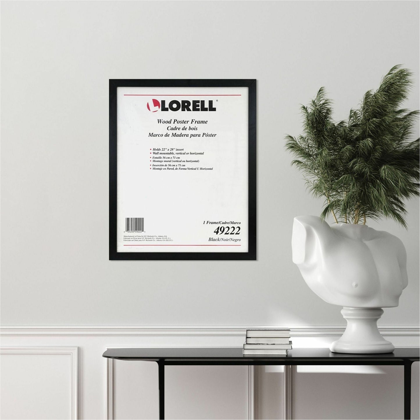 Lorell Solid Wood Poster Frame 22" x 28" Black (LLR - LLR49222) - SchoolOutlet