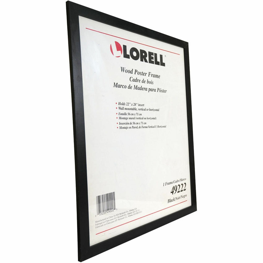 Lorell Solid Wood Poster Frame 22" x 28" Black (LLR - LLR49222) - SchoolOutlet