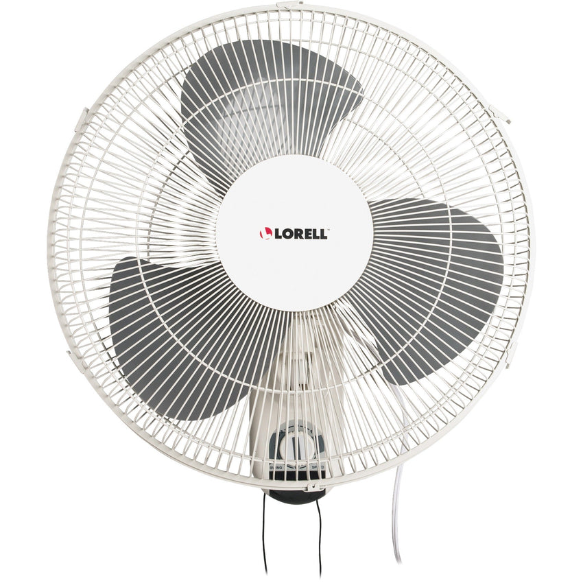 Lorell Pull - chain Wall - Mounting 3 - speed Fan with Oscillating Adjustable Tilt Head and 5 ft. Power Cord (LLR - LLR49256) - SchoolOutlet