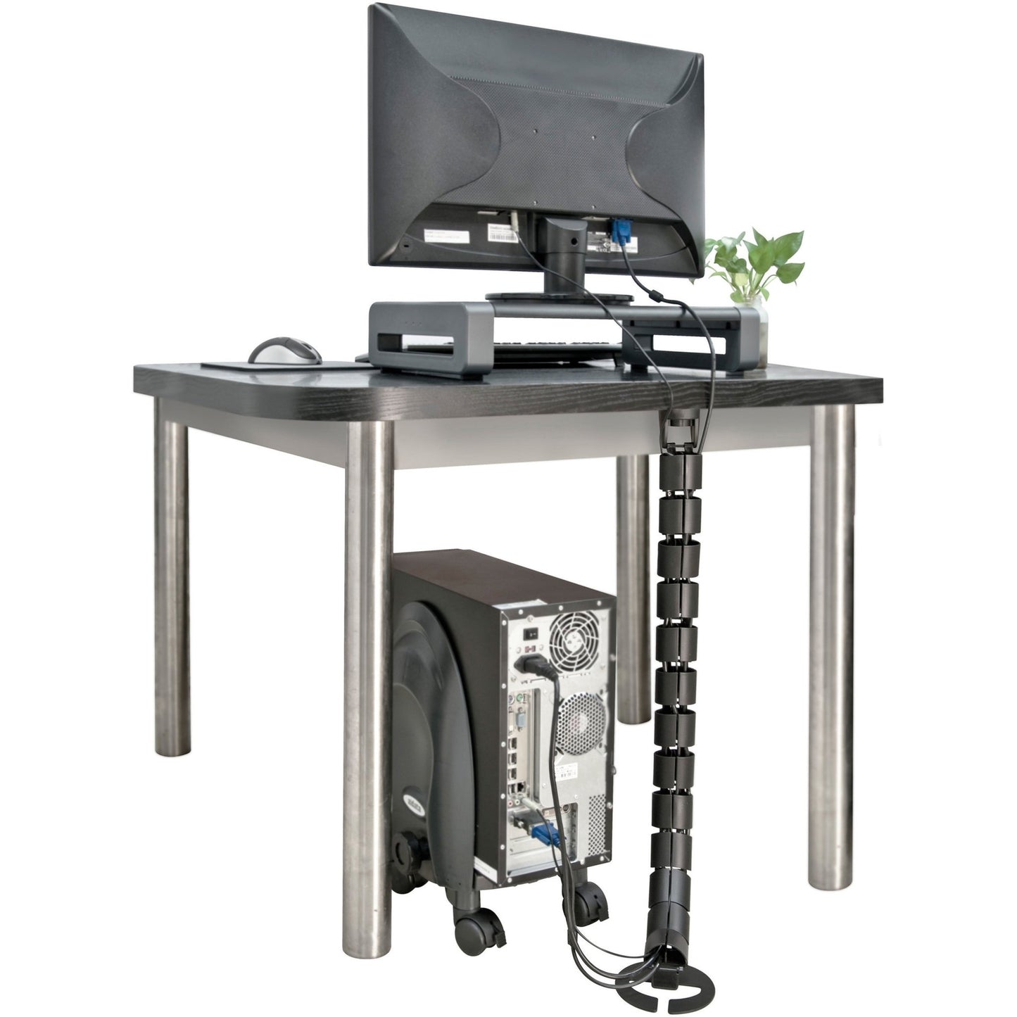 Lorell Universal Cable Control Spine 33" Adjustable Cable Guide (LLR - LLR49259) - SchoolOutlet