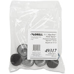 Lorell GlideShield Slip - Over Floor Savers with Reinforced Felt Bottom for Chair and Table Glides Gray 8 Pack (LLR - LLR49317) - SchoolOutlet
