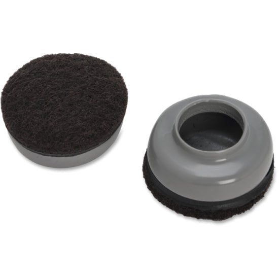 Lorell GlideShield Slip - Over Floor Savers with Reinforced Felt Bottom for Chair and Table Glides Gray 8 Pack (LLR - LLR49317) - SchoolOutlet