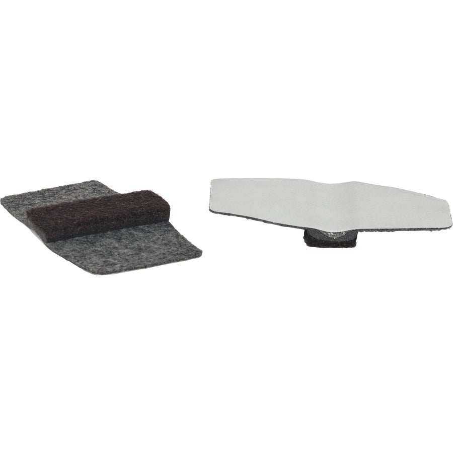 Lorell FlexRail Wraparound Floor Savers for Sled Base Chairs Peel and Stick Vinyl Cushion Gray 16 Pack (LLR - LLR49319) - SchoolOutlet