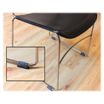 Lorell FlexRail Wraparound Floor Savers for Sled Base Chairs Peel and Stick Vinyl Cushion Gray 16 Pack (LLR - LLR49319) - SchoolOutlet