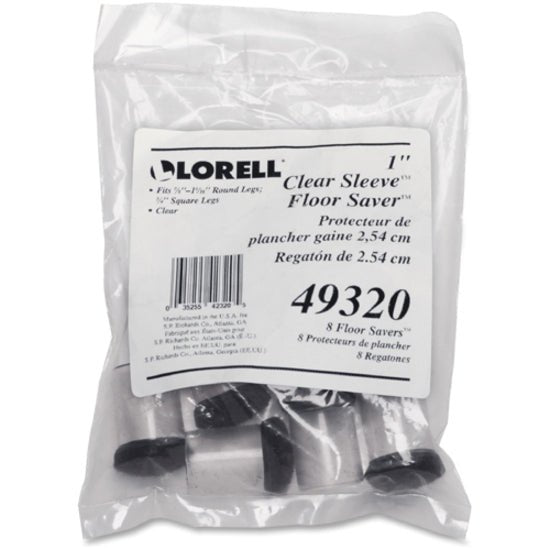 Lorell Clear FlexFit Sleeve Floor Protectors with Felt Tip for Chair and Table Legs 8 Pack (LLR - LLR49320) - SchoolOutlet