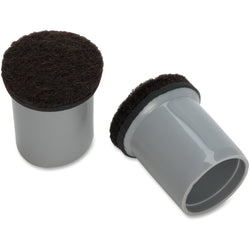 Lorell Replacement Chair Tips with Felt - Gray 16 Pack for Chairs and Tables (LLR-LLR49323)