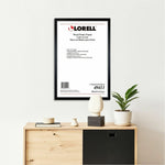 Lorell Wide Display Frame 24 x 36 Inch Wall Mount Wood Frame Black (LLR - LLR49411) - SchoolOutlet