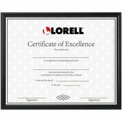 Lorell Certificate Frame 8.5 x 11 Inch ABS Plastic Desktop or Wall Mount Black (LLR-LLR49415)