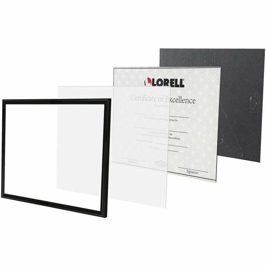 Lorell Certificate Frame 8.5 x 11 Inch ABS Plastic Desktop or Wall Mount Black (LLR - LLR49415) - SchoolOutlet