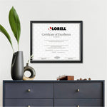 Lorell Certificate Frame 8.5 x 11 Inch ABS Plastic Desktop or Wall Mount Black (LLR - LLR49415) - SchoolOutlet