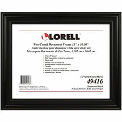 Lorell Two-Toned Certificate Frame 13 x 10.5 Inch Desktop or Wall Mount Black Rosewood (LLR-LLR49416)