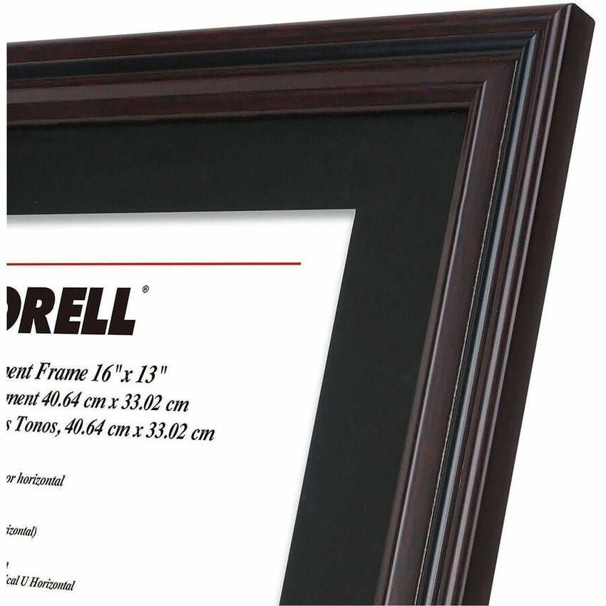 Lorell Two - Toned Certificate Frame 16 x 13 Inch Desktop or Wall Mount Black Rosewood (LLR - LLR49417) - SchoolOutlet