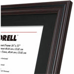 Lorell Two - Toned Certificate Frame 16 x 13 Inch Desktop or Wall Mount Black Rosewood (LLR - LLR49417) - SchoolOutlet