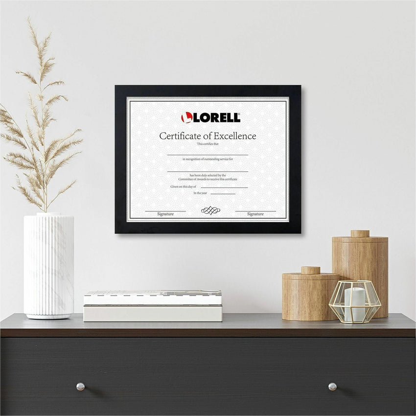 Lorell Certificate Frame 8.5 x 11 Inch Desktop or Wall Mount Display Black (LLR - LLR49418) - SchoolOutlet