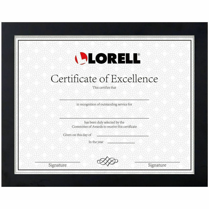 Lorell Certificate Frame 8.5 x 11 Inch Desktop or Wall Mount Display Black (LLR - LLR49418) - SchoolOutlet