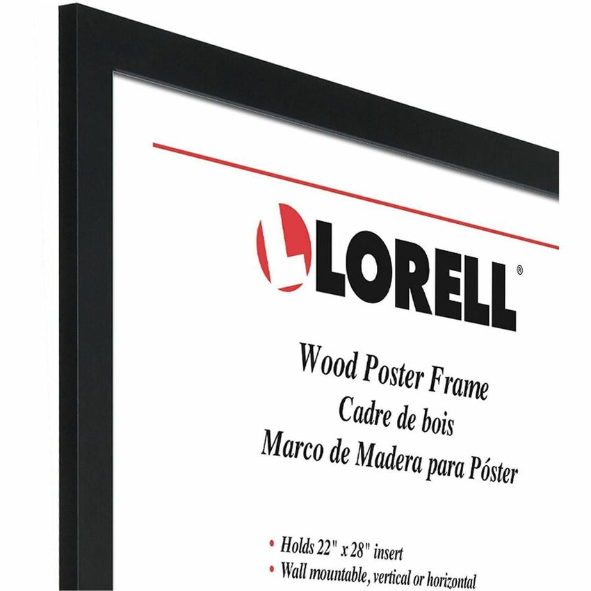 Lorell Solid Wood Mountable Poster Frame for Wall Display 22" W x 1" D x 28" H (LLR - LLR49422) - SchoolOutlet