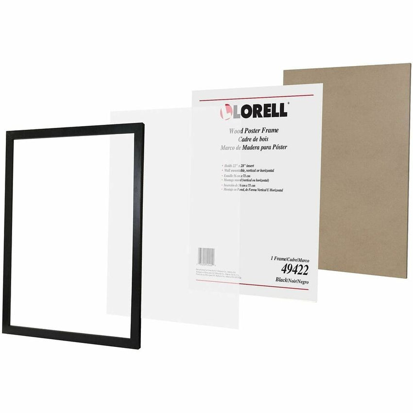 Lorell Solid Wood Mountable Poster Frame for Wall Display 22" W x 1" D x 28" H (LLR - LLR49422) - SchoolOutlet