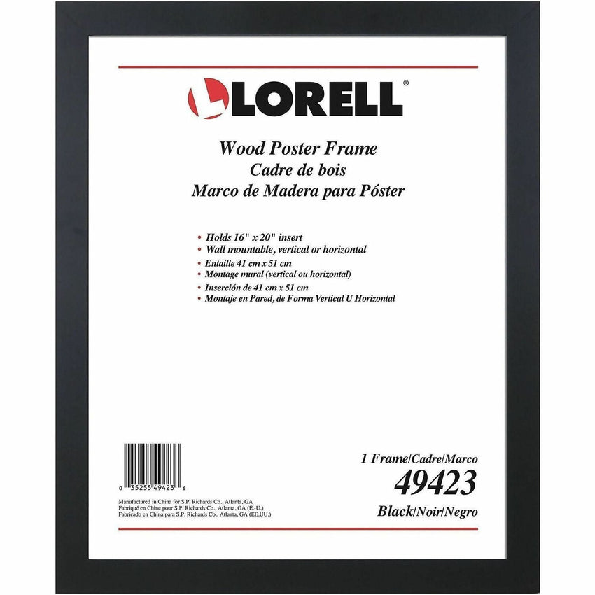Lorell Mountable Wood Poster Frame for Wall Display 16" W x 1" D x 20" H (LLR - LLR49423) - SchoolOutlet