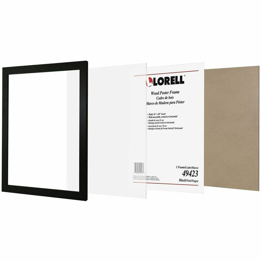 Lorell Mountable Wood Poster Frame for Wall Display 16" W x 1" D x 20" H (LLR - LLR49423) - SchoolOutlet