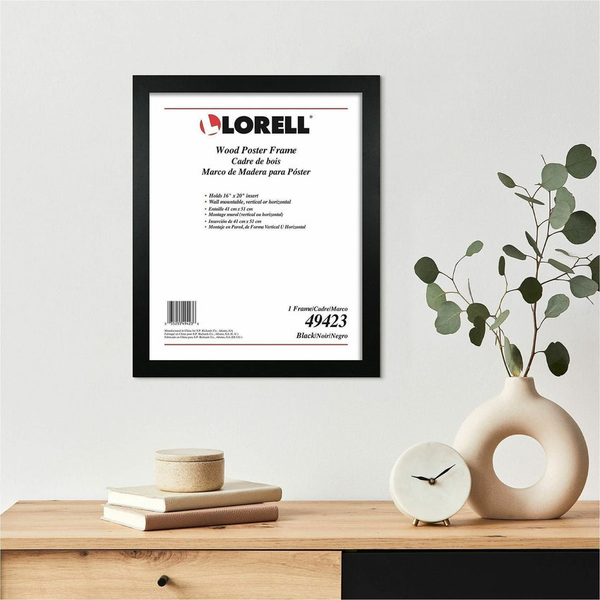 Lorell Mountable Wood Poster Frame for Wall Display 16" W x 1" D x 20" H (LLR - LLR49423) - SchoolOutlet