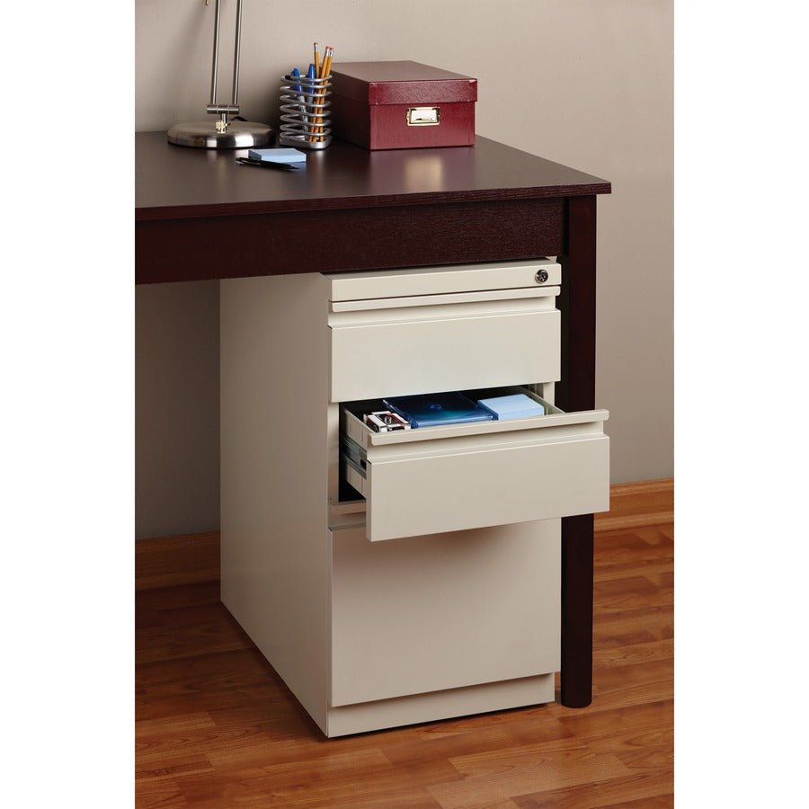 Lorell Fortress Series 3 - Drawer Box/Box/File Mobile Pedestal Steel Ball - Bearing 15"W x 20"D x 27.7"H (LLR - LLR4952X277) - SchoolOutlet