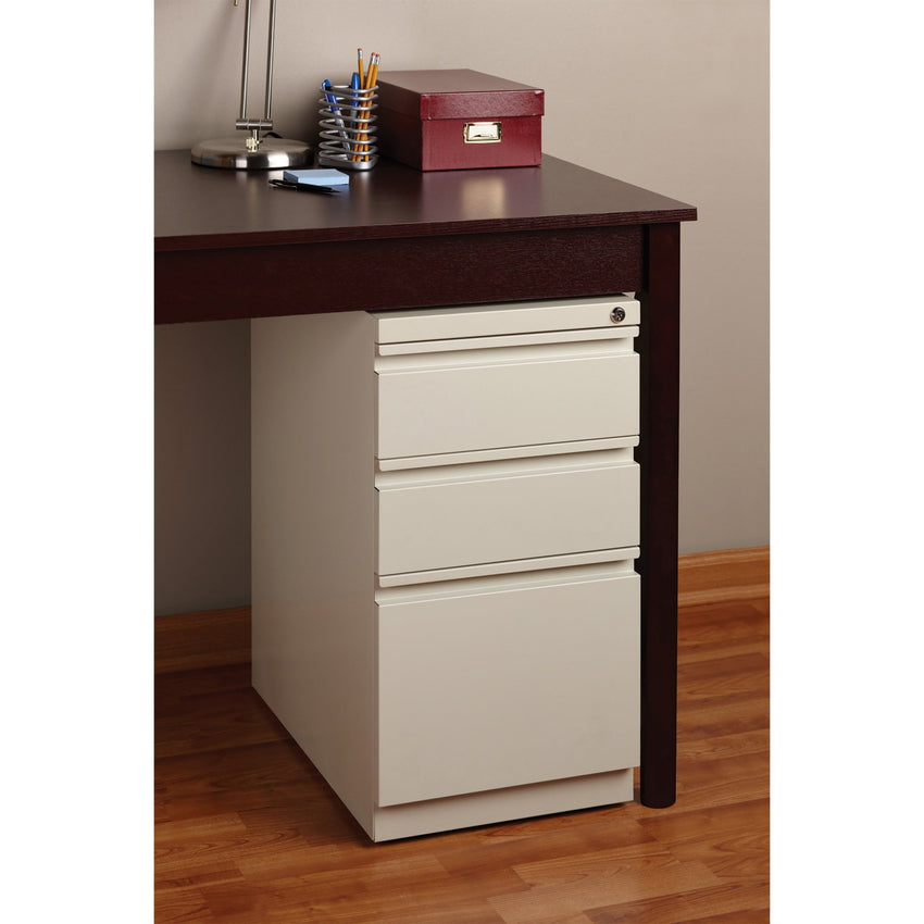 Lorell Fortress Series 3 - Drawer Box/Box/File Mobile Pedestal Steel Ball - Bearing 15"W x 20"D x 27.7"H (LLR - LLR4952X277) - SchoolOutlet