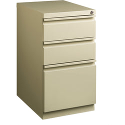 Lorell Fortress Series 3-Drawer Box/Box/File Mobile Pedestal Steel Ball-Bearing 15"W x 20"D x 27.7"H (LLR-LLR4952X277)