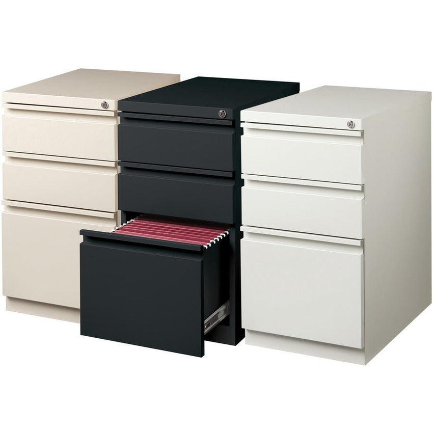 Lorell Fortress Series 3 - Drawer Box/Box/File Mobile Pedestal Steel Ball - Bearing 15"W x 20"D x 27.7"H (LLR - LLR4952X277) - SchoolOutlet