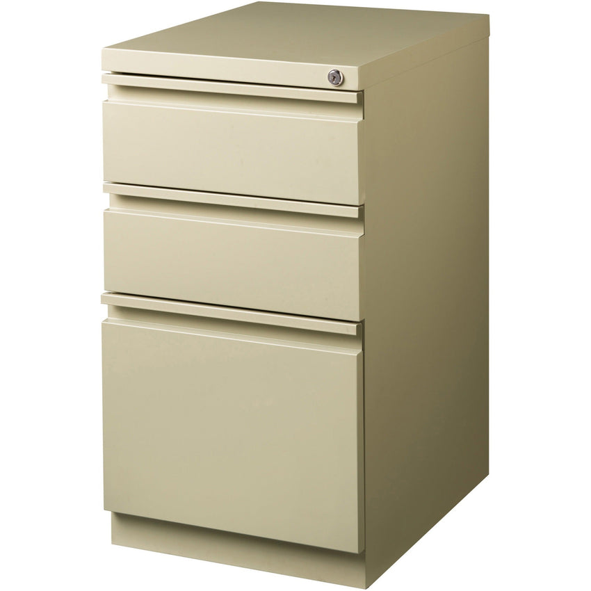 Lorell Fortress Series 3 - Drawer Box/Box/File Mobile Pedestal Steel Ball - Bearing 15"W x 20"D x 27.7"H (LLR - LLR4952X277) - SchoolOutlet