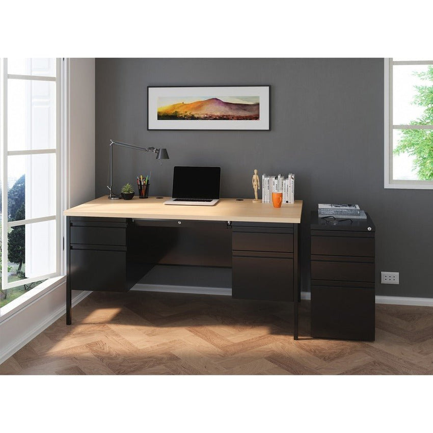 Lorell Fortress Series 3 - Drawer Box/Box/File Mobile Pedestal Steel Ball - Bearing 15"W x 22.9"D x 27.7"H (LLR - LLR4952X277) - SchoolOutlet