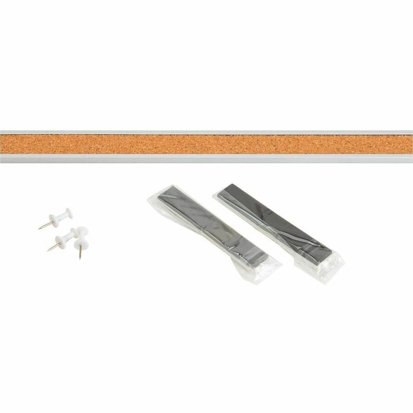 Lorell Cork Strip Bulletin Bars with Self - Healing Surface and Aluminum Frame Set of 3 (LLR - LLR49532BD) - SchoolOutlet