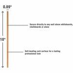 Lorell Cork Strip Bulletin Bars with Self - Healing Surface and Aluminum Frame Set of 3 (LLR - LLR49532BD) - SchoolOutlet