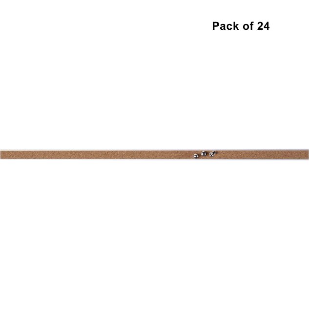 Lorell Cork Strip Bulletin Bars with Self - Healing Cork Surface and Aluminum Frame - Pack Of 24 (LLR - LLR49533BD) - SchoolOutlet