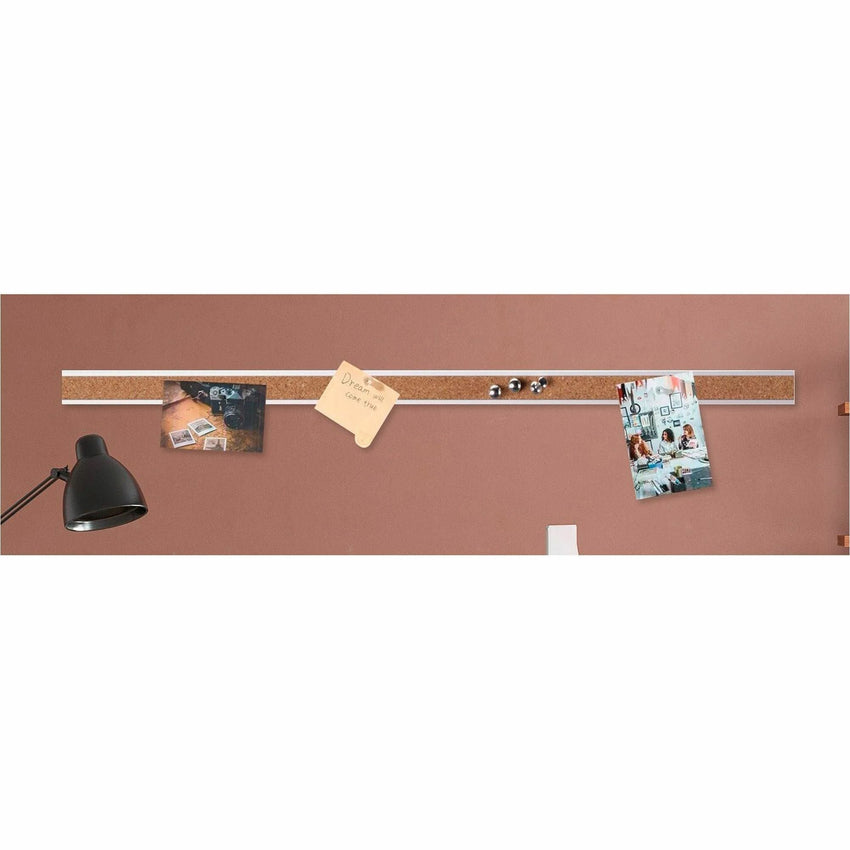 Lorell Cork Strip Bulletin Bar 48" Self - Healing Cork Surface (LLR - LLR49535) - SchoolOutlet