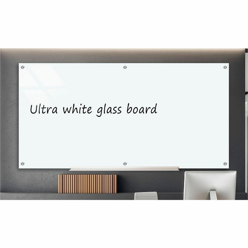 Lorell Dry - Erase Glass Board Frosted Surface with Steel Mounting Hardware 72"W x 36"H (LLR - LLR52500) - SchoolOutlet