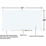 Lorell Dry - Erase Glass Board Frosted Surface with Steel Mounting Hardware 72