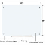 Lorell Dry - Erase Glass Board Frosted Surface with Steel Mounting Hardware 48