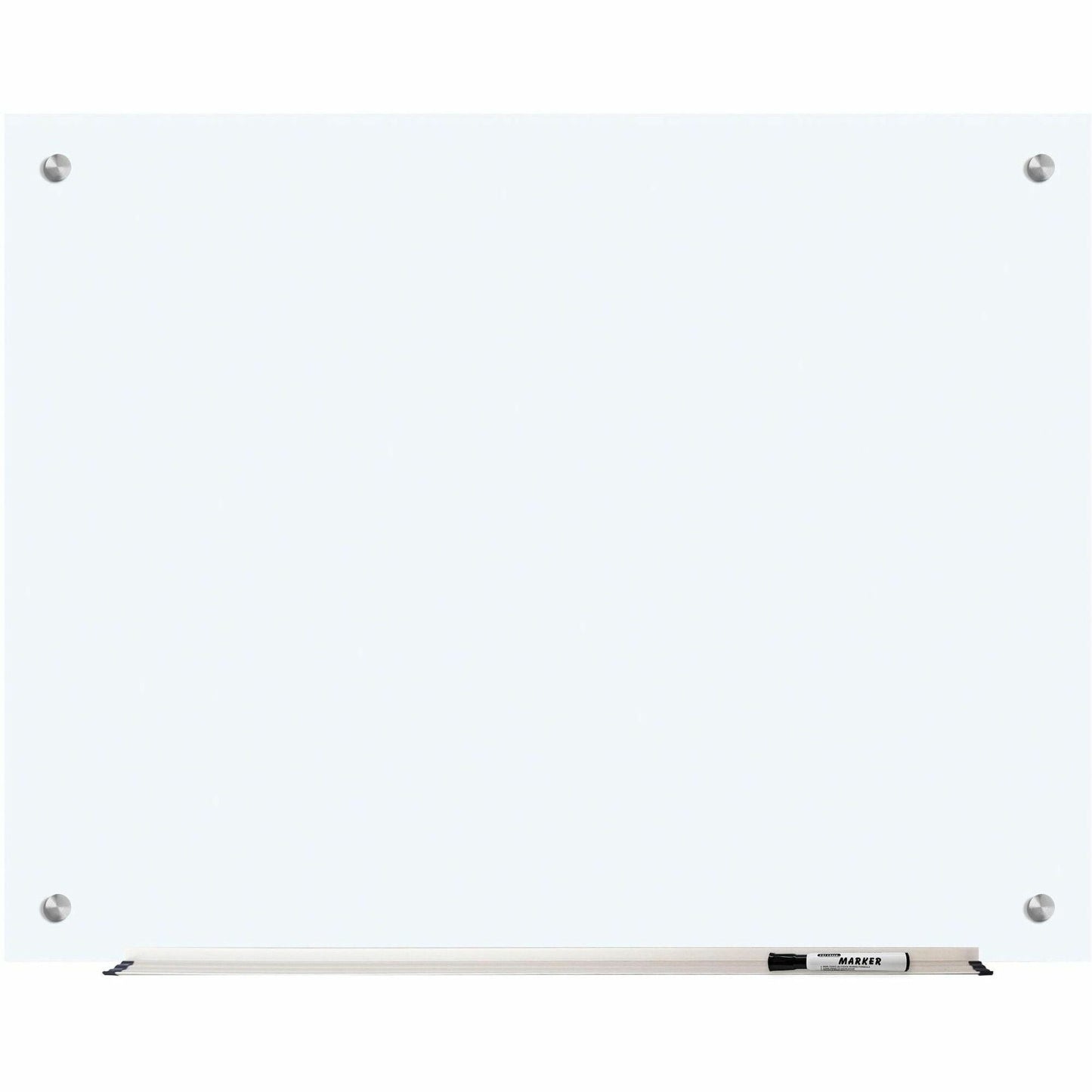 Lorell Dry - Erase Glass Board Frosted Surface with Steel Mounting Hardware 48"W x 36"H (LLR - LLR52502) - SchoolOutlet