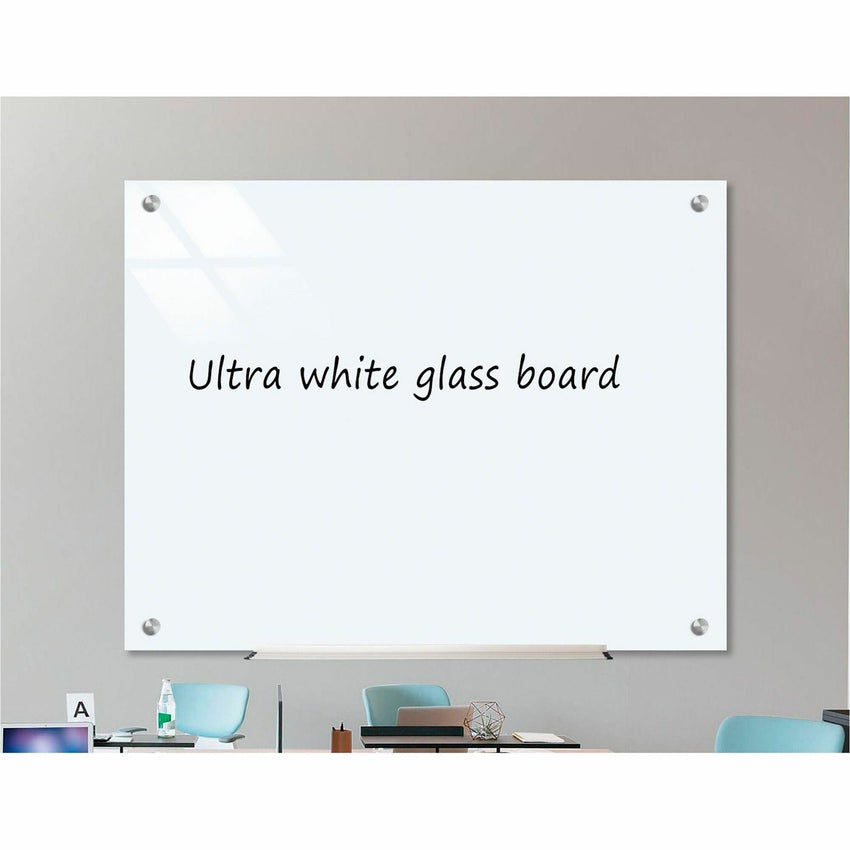 Lorell Dry - Erase Glass Board Frosted Surface with Steel Mounting Hardware 48"W x 36"H (LLR - LLR52502) - SchoolOutlet