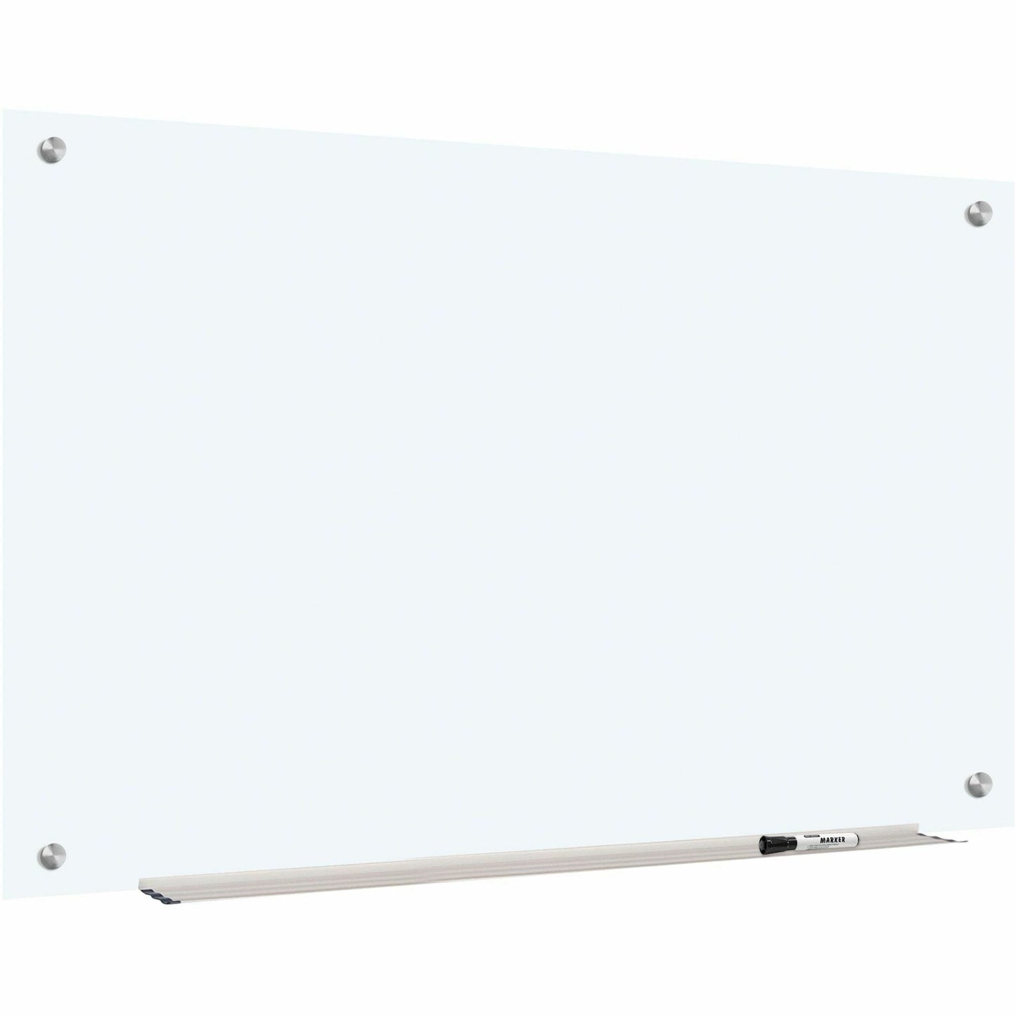 Lorell Dry - Erase Glass Board Frosted Surface with Steel Mounting Hardware 48"W x 36"H (LLR - LLR52502) - SchoolOutlet