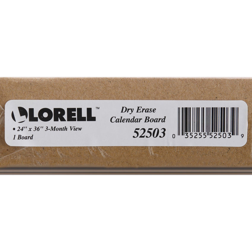 Lorell Magnetic Dry - Erase Calendar Board Three - Month Sliding Panel Frosted Surface 36"W x 24"H (LLR - LLR52503) - SchoolOutlet