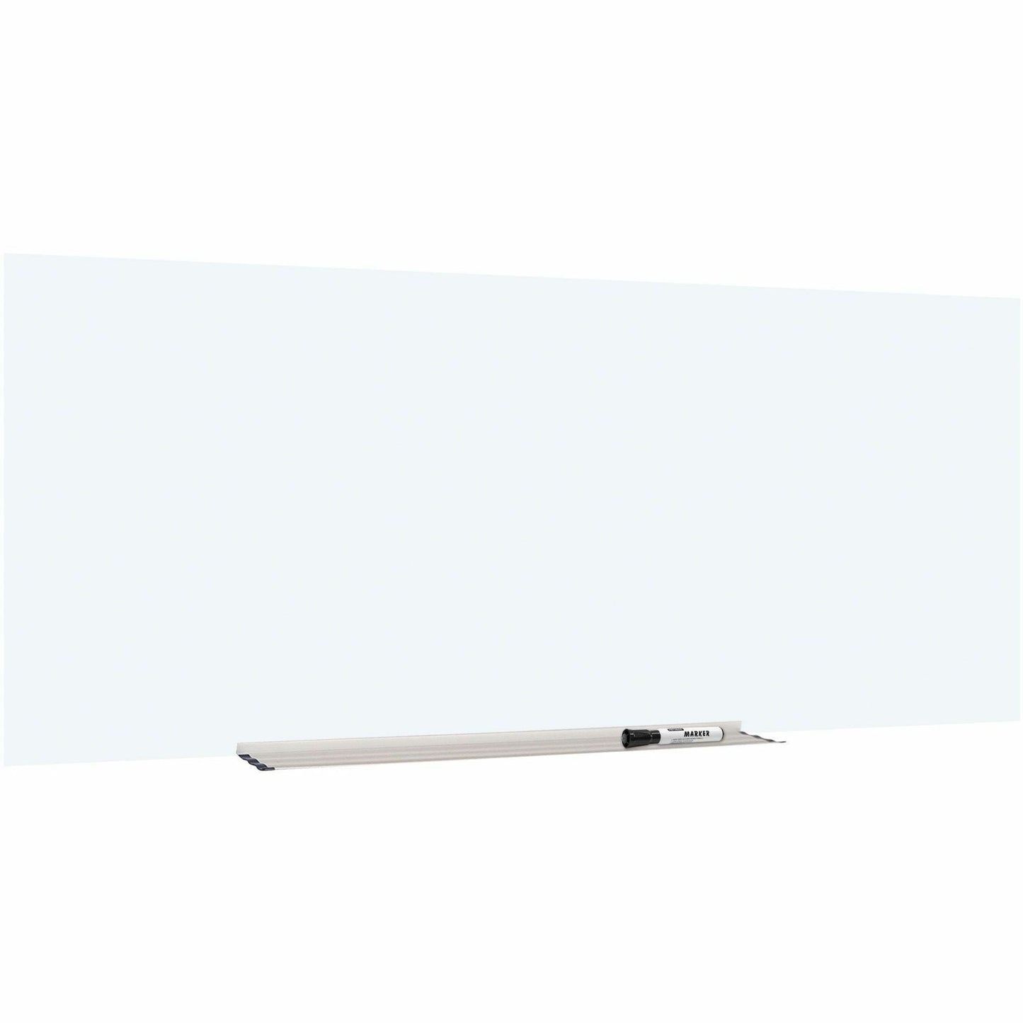 Lorell Magnetic Dry - Erase White Glass Board with Integrated Marker Tray 72"W x 36"H (LLR - LLR52507) - SchoolOutlet