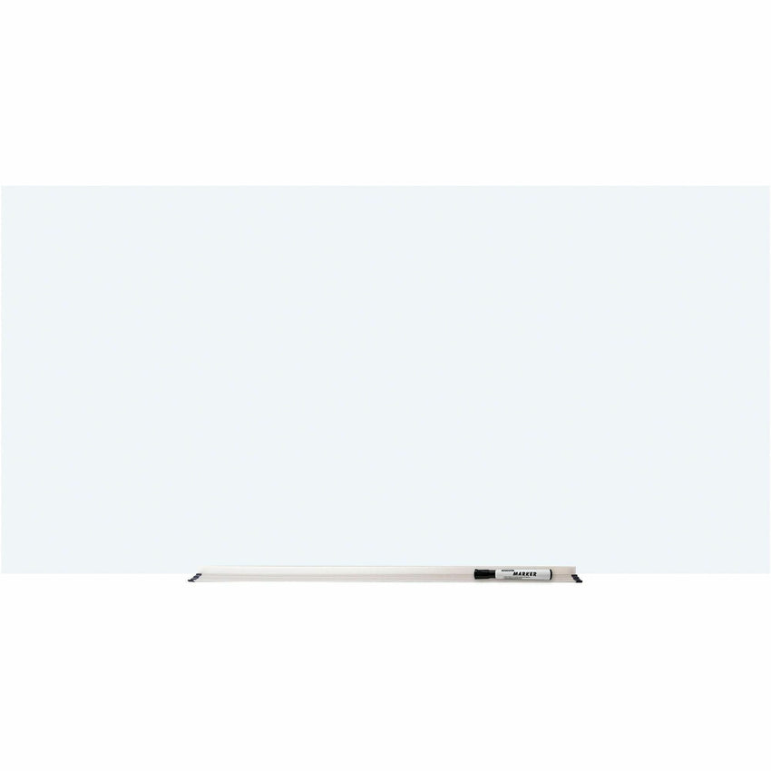 Lorell Magnetic Dry - Erase White Glass Board with Integrated Marker Tray 72"W x 36"H (LLR - LLR52507) - SchoolOutlet